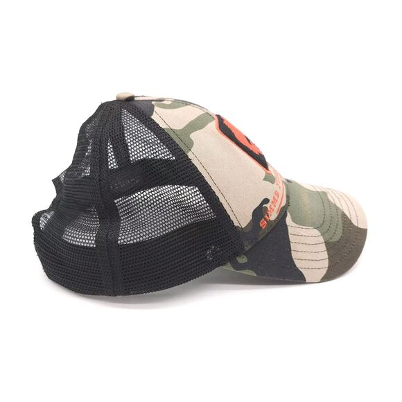 Simms Fishing Products Mesh Snapback Trucker Hat‎ Camo Ball Cap Fish Logo Adult - Picture 4 of 8